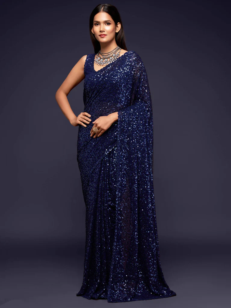 Royal Blue Saree: The Beauty and Grace of the Regal Elegance