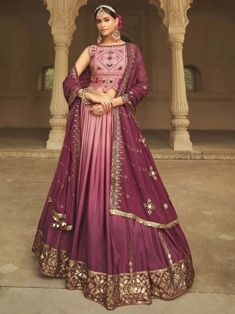 Step up Your Style Game with a Magenta Lehenga