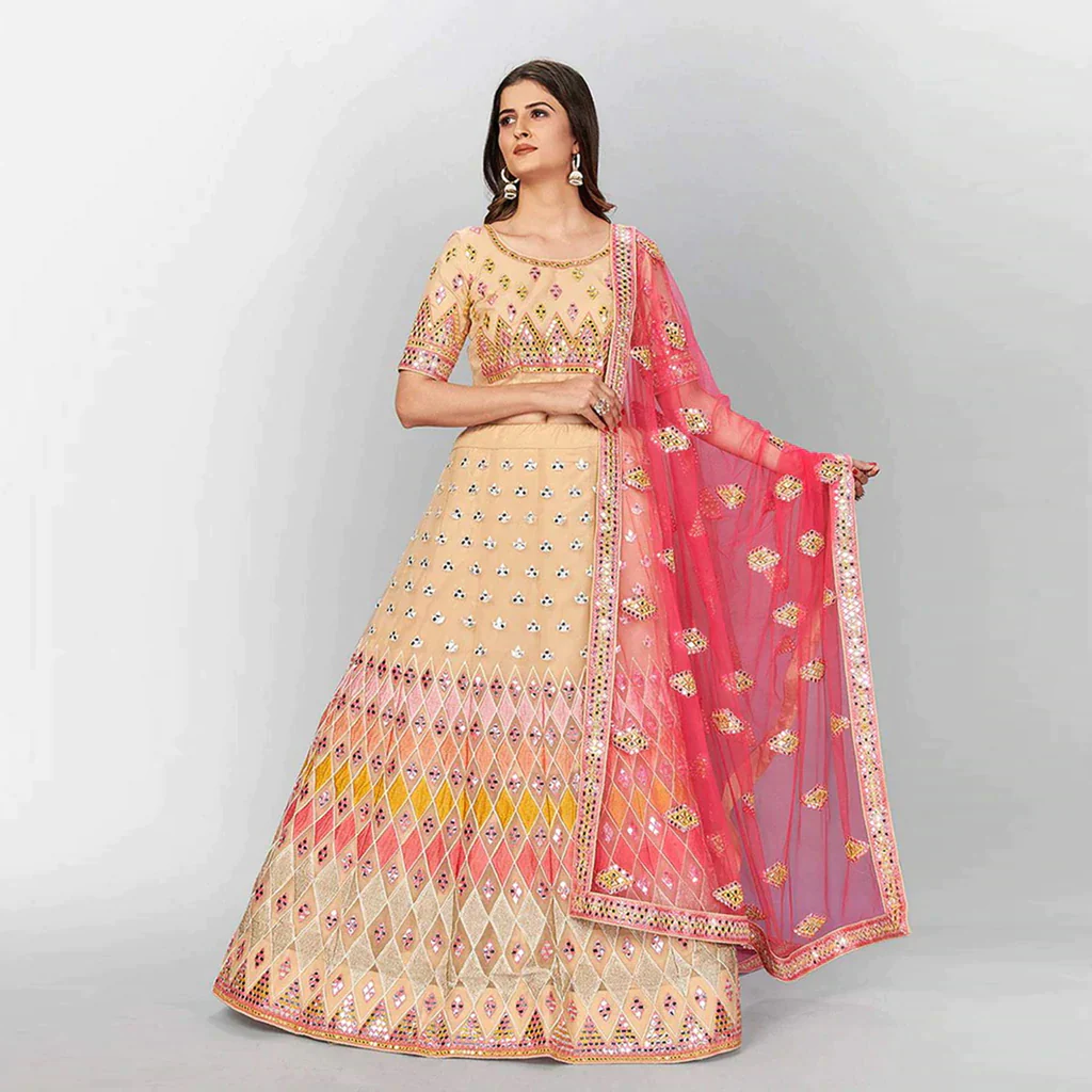 Stun in Beige: The Timeless Charm of a Lehenga in Nude Hues