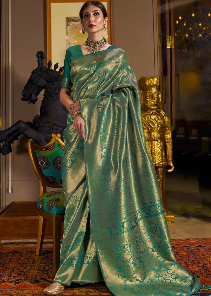 The Enchanting Embrace of Green: A Guide to Designer Green Sarees